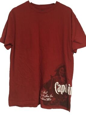 CAPTAIN MORGAN Mens T-SHIRT SIZE Large Rum party Caribbean Calling All Captains